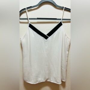 Banana Republic White and Black Blouse